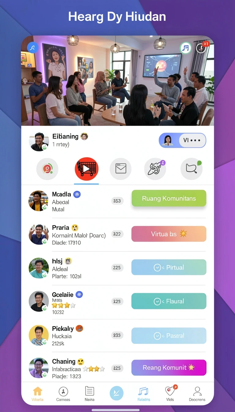 Tampilan utama aplikasi serubet